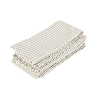 LinoStripe – Linen-Blend Napkin Set (12 pcs | 30 x 40 cm)