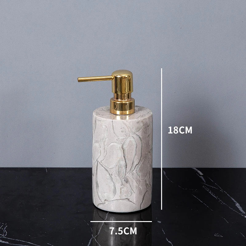 VerdantStone Natural Marble Bathroom Set