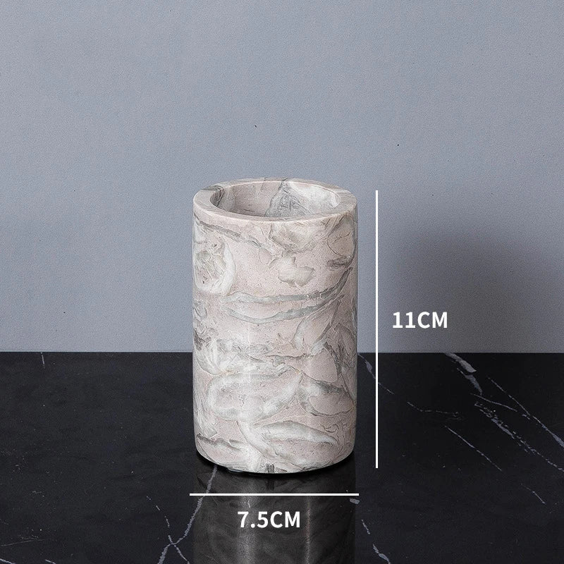 VerdantStone Natural Marble Bathroom Set