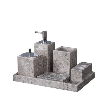 VerdantStone Natural Marble Bathroom Set