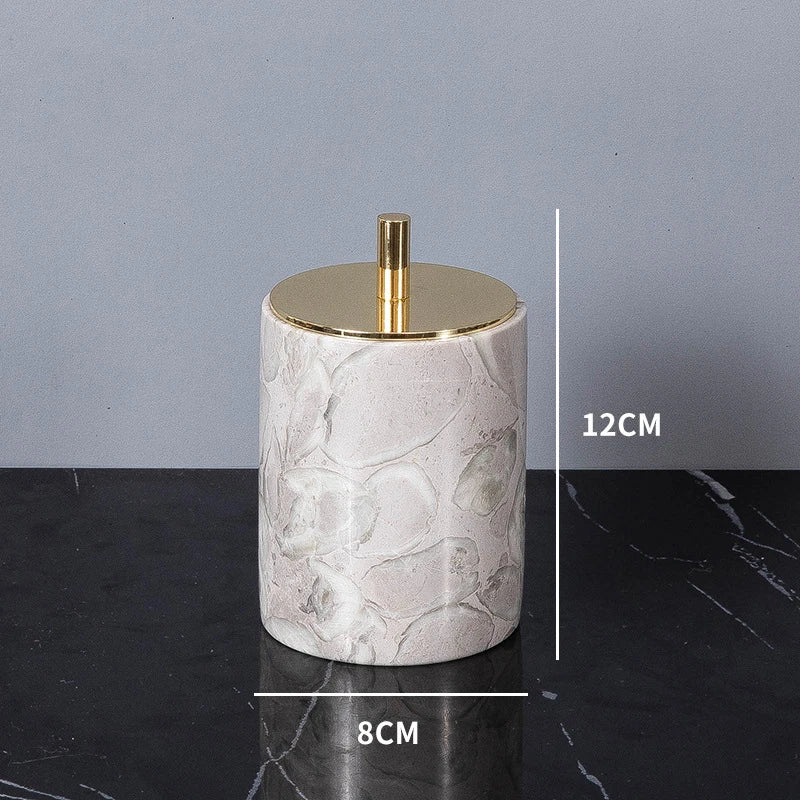 VerdantStone Natural Marble Bathroom Set