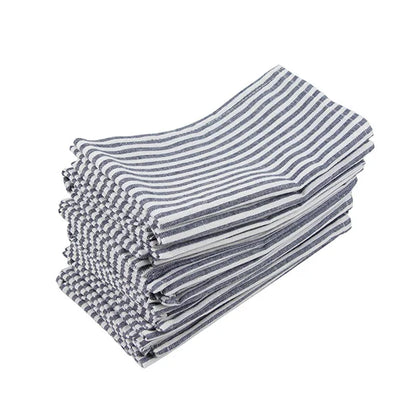 LinoStripe – Linen-Blend Napkin Set (12 pcs | 30 x 40 cm)