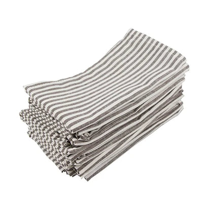 LinoStripe – Linen-Blend Napkin Set (12 pcs | 30 x 40 cm)