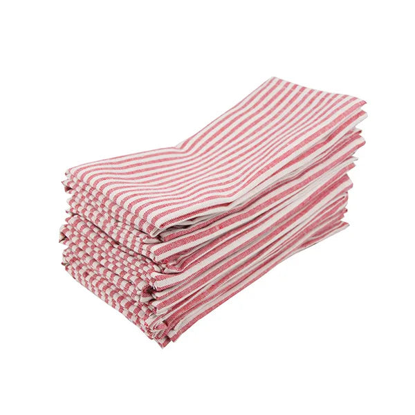 LinoStripe – Linen-Blend Napkin Set (12 pcs | 30 x 40 cm)