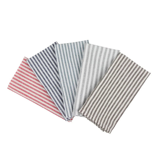 LinoStripe – Linen-Blend Napkin Set (12 pcs | 30 x 40 cm)