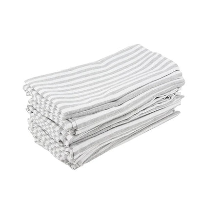 LinoStripe – Linen-Blend Napkin Set (12 pcs | 30 x 40 cm)