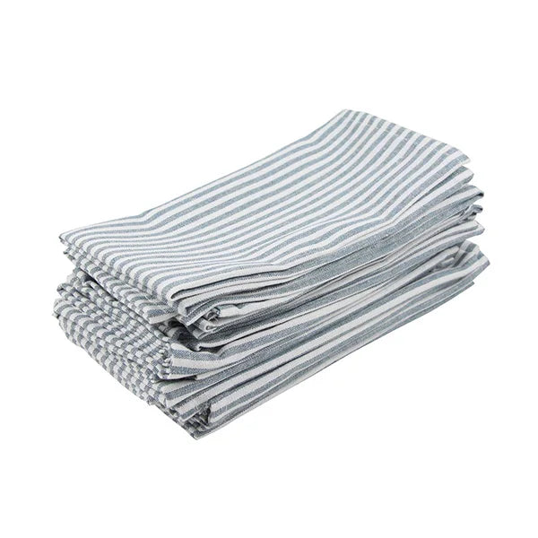LinoStripe – Linen-Blend Napkin Set (12 pcs | 30 x 40 cm)