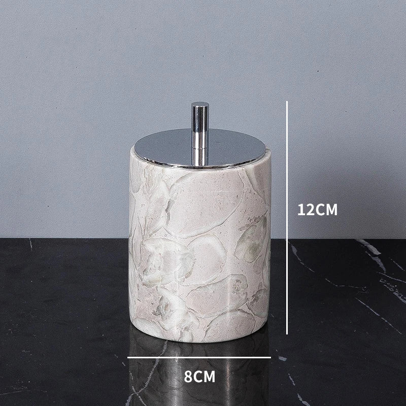 VerdantStone Natural Marble Bathroom Set
