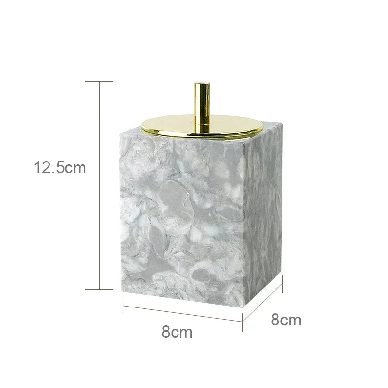 PureStone Marble Bathroom Accessories Set