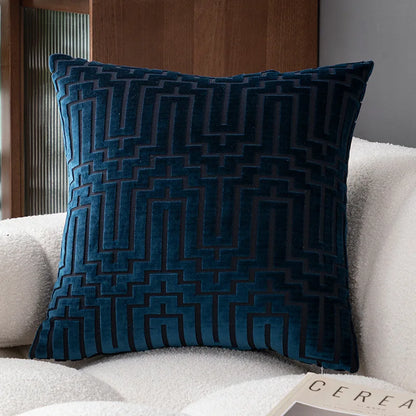 Aurora Velvet Geometric Pillowcase