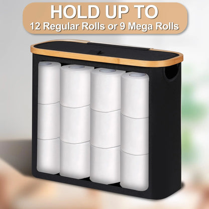 BambooLid Bathroom Storage Basket