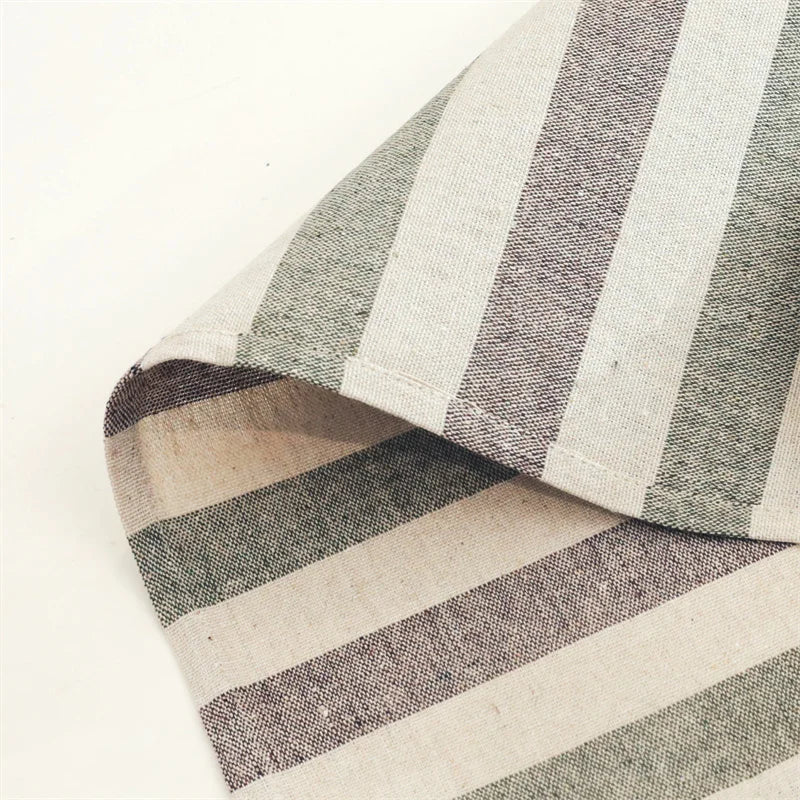 StripeNest – Square Cotton Non-Slip Table Placemats (Set of