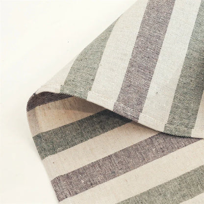 StripeNest – Square Cotton Non-Slip Table Placemats (Set of
