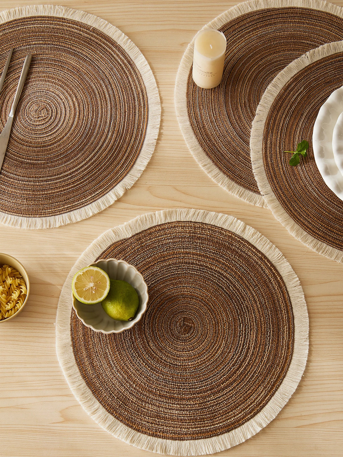 FRINGE™ Eco-Friendly Round Placemats