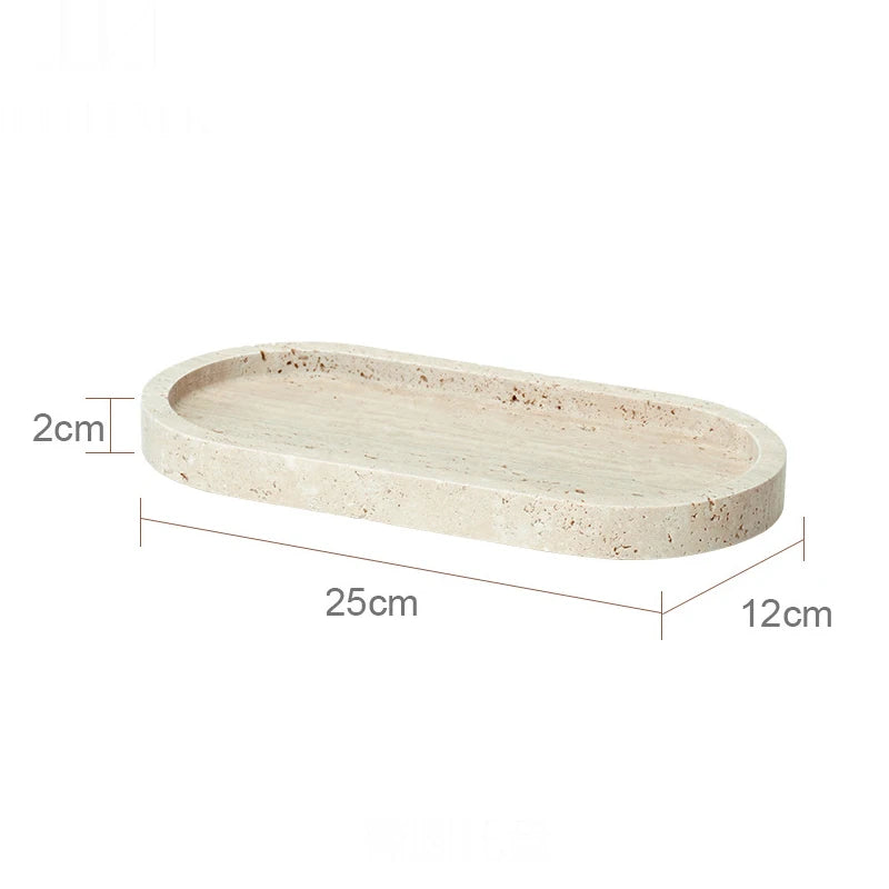 TerraStone Beige Travertine Bathroom Accessories Set