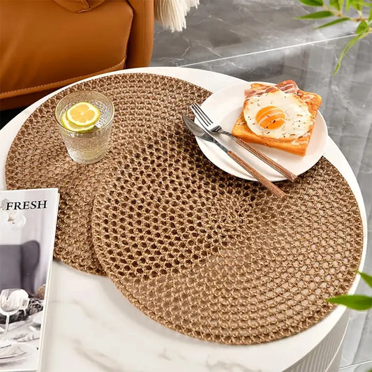 SoftSet Natural Woven Round Placemat [Set of 4]