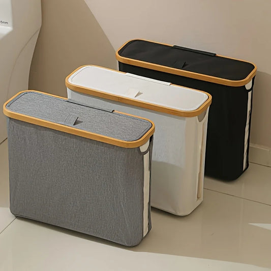 BambooLid Bathroom Storage Basket