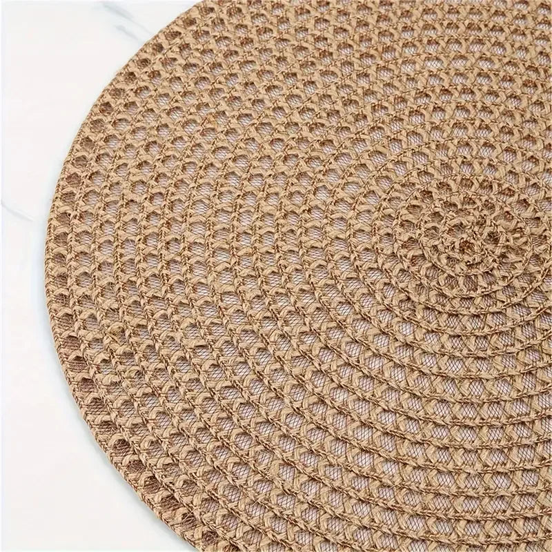 SoftSet Natural Woven Round Placemat [Set of 4]