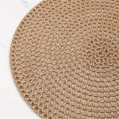 SoftSet Natural Woven Round Placemat [Set of 4]