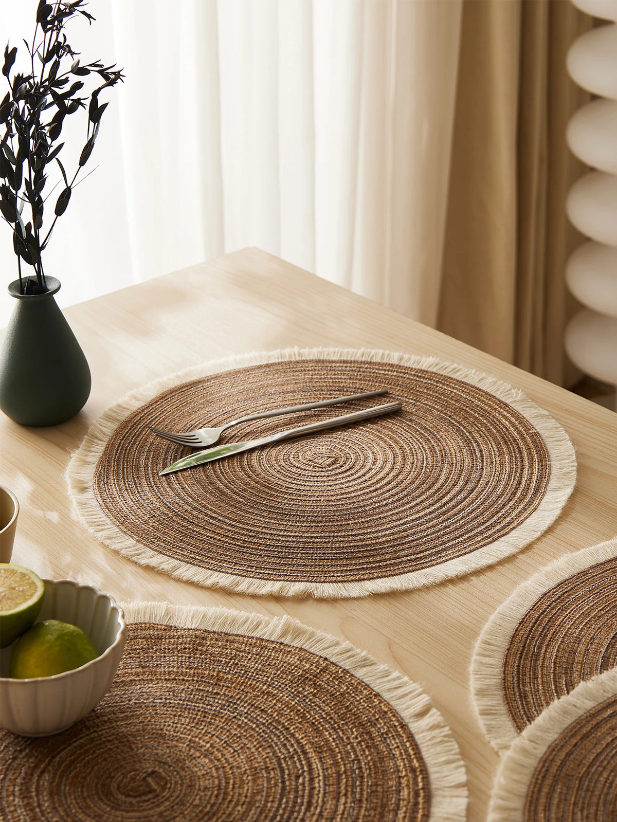 FRINGE™ Eco-Friendly Round Placemats