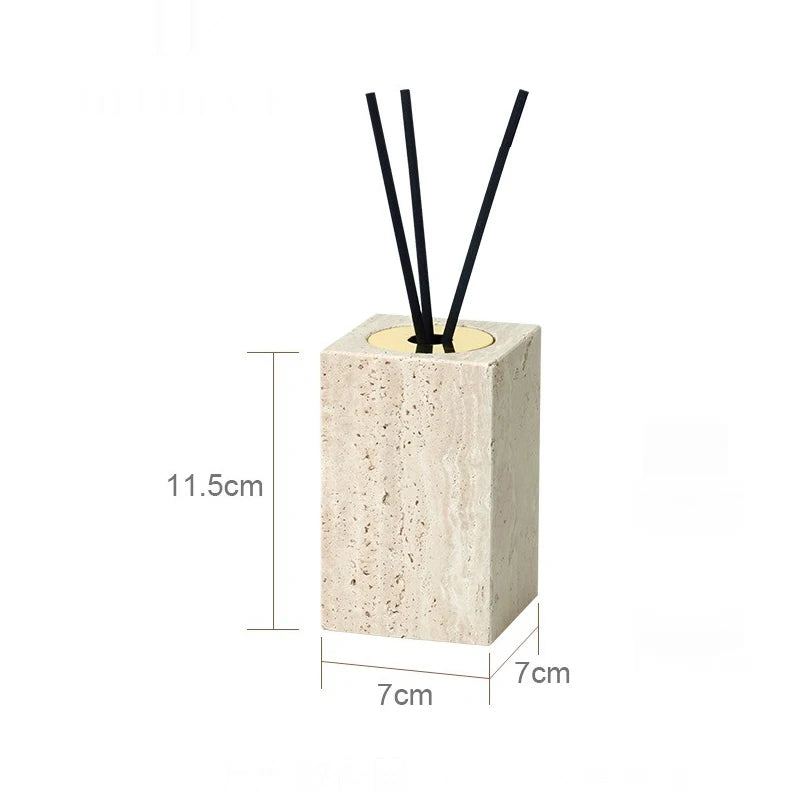 TerraStone Beige Travertine Bathroom Accessories Set