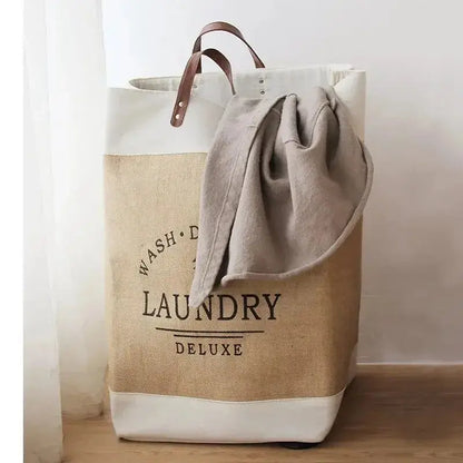 FoldEase Cotton Laundry Basket