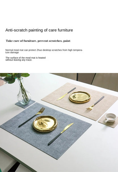 ShieldMat™ Vinyl Placemats – Set of 4 | Waterproof, Non-Slip & Heat Resistant