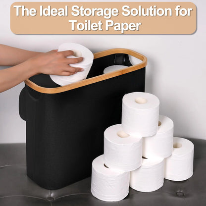 BambooLid Bathroom Storage Basket