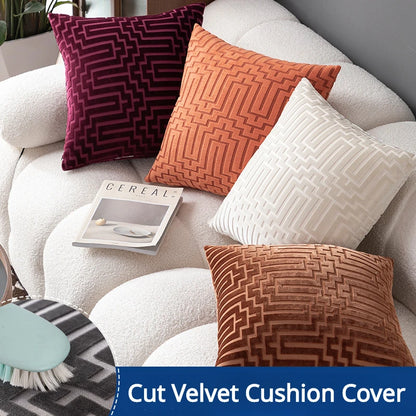 Aurora Velvet Geometric Pillowcase
