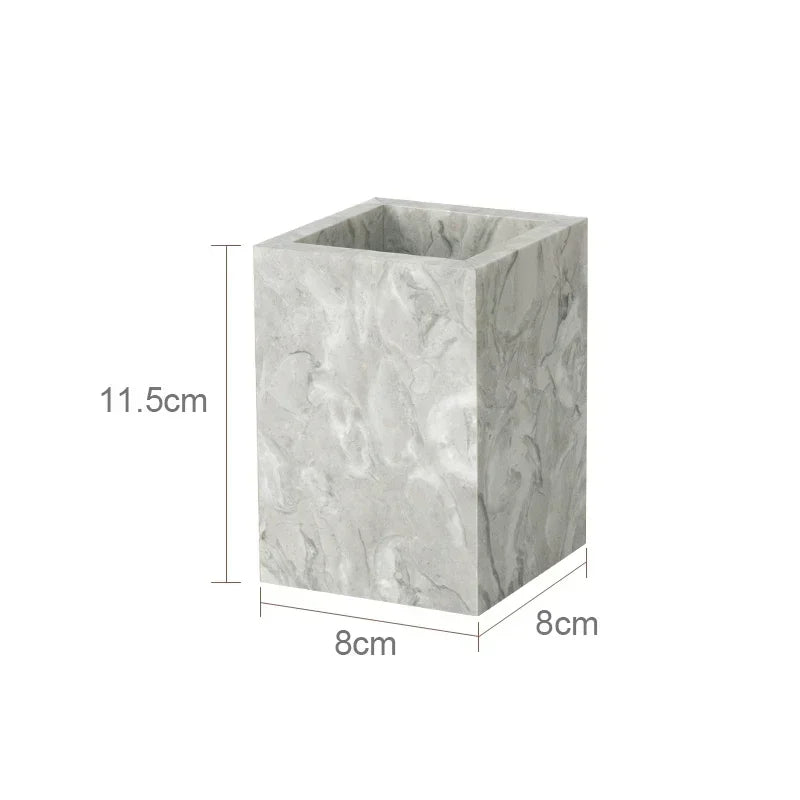 PureStone Marble Bathroom Accessories Set