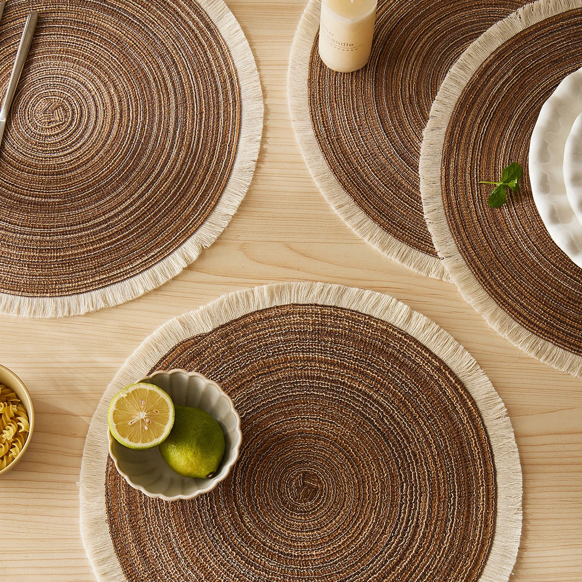 FRINGE™ Eco-Friendly Round Placemats