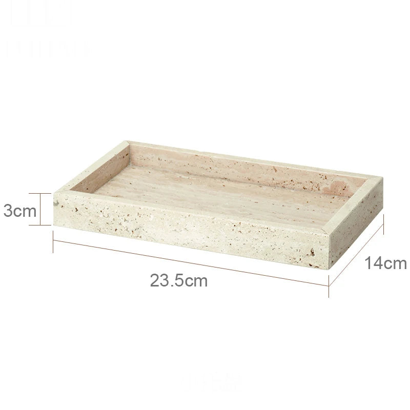 TerraStone Beige Travertine Bathroom Accessories Set