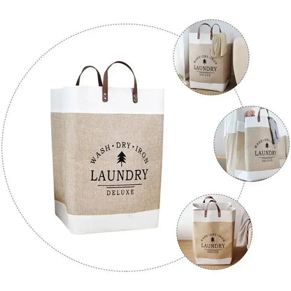 FoldEase Cotton Laundry Basket