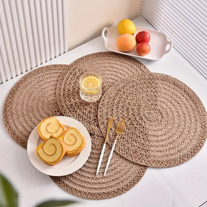 SoftSet Natural Woven Round Placemat [Set of 4]