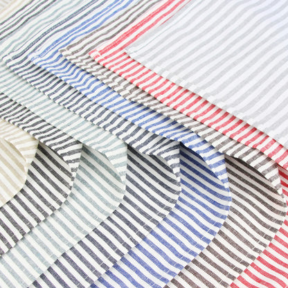 LinoStripe – Linen-Blend Napkin Set (12 pcs | 30 x 40 cm)
