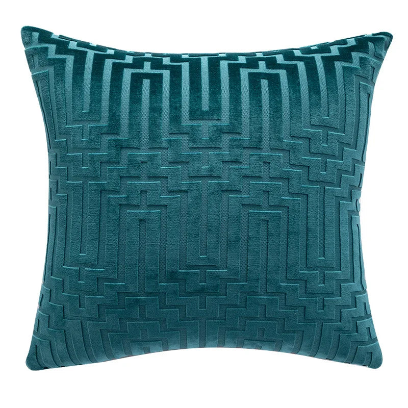 Aurora Velvet Geometric Pillowcase