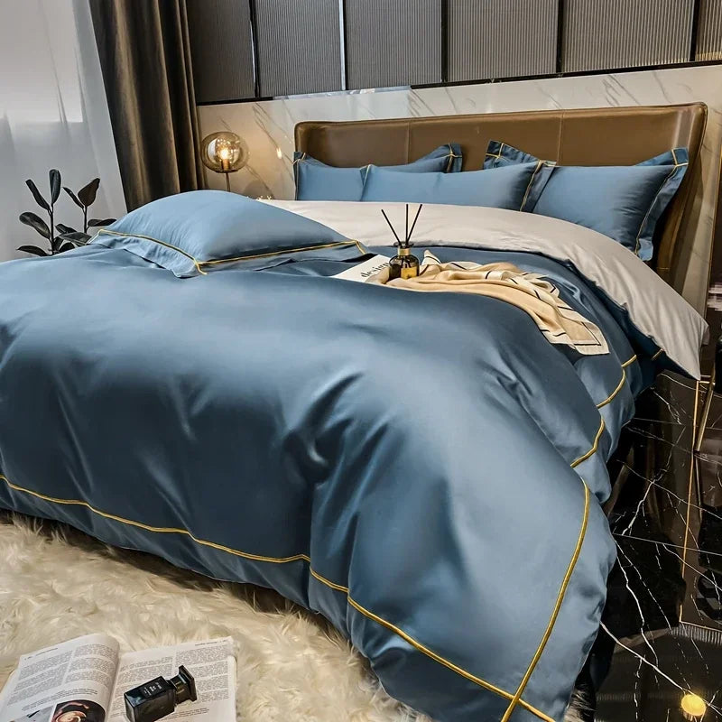 NileWeave™ 100% Egyptian Cotton Embroidered Bedding Set – 500TC Luxury Hotel Collection"