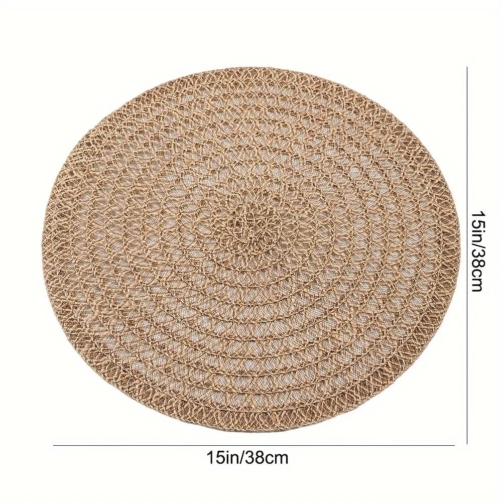 SoftSet Natural Woven Round Placemat [Set of 4]