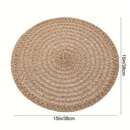 SoftSet Natural Woven Round Placemat [Set of 4]