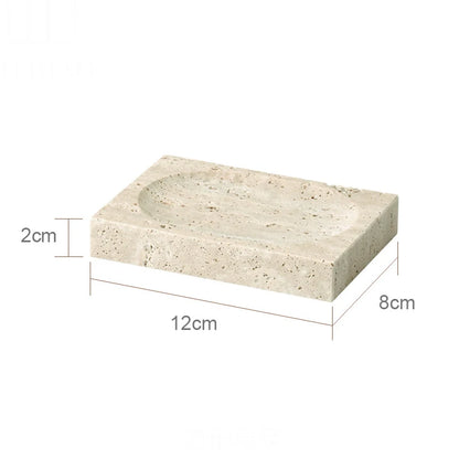 TerraStone Beige Travertine Bathroom Accessories Set