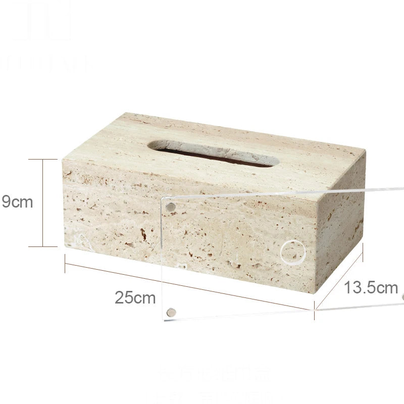 TerraStone Beige Travertine Bathroom Accessories Set