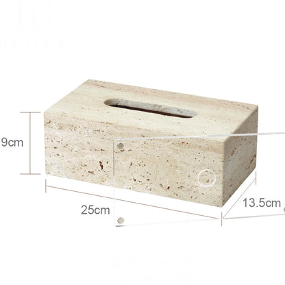 TerraStone Beige Travertine Bathroom Accessories Set
