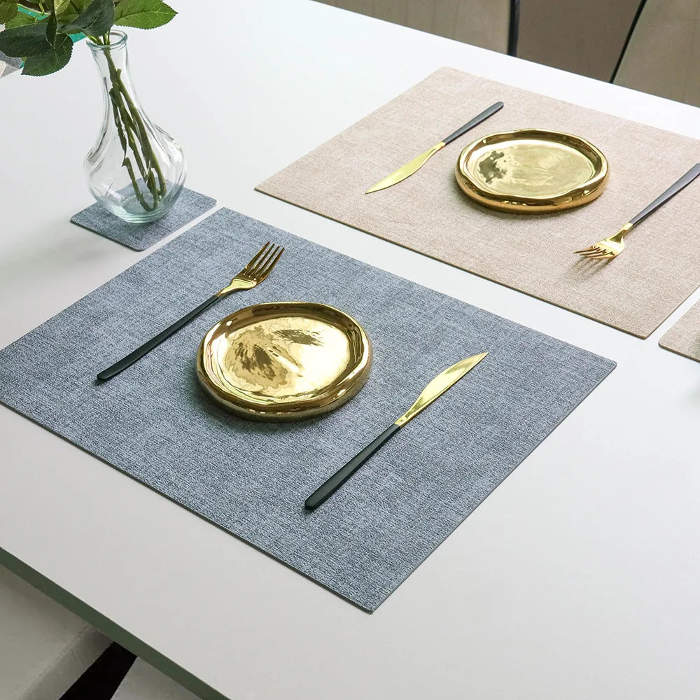 ShieldMat™ Vinyl Placemats – Set of 4 | Waterproof, Non-Slip & Heat Resistant