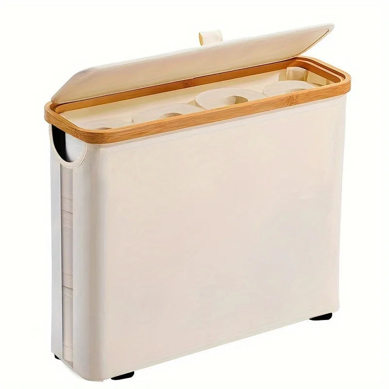 BambooLid Bathroom Storage Basket