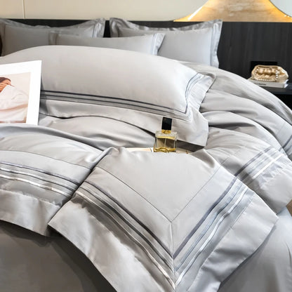 LuxeCotton 400TC Hotel-Style Embroidered Bedding Set