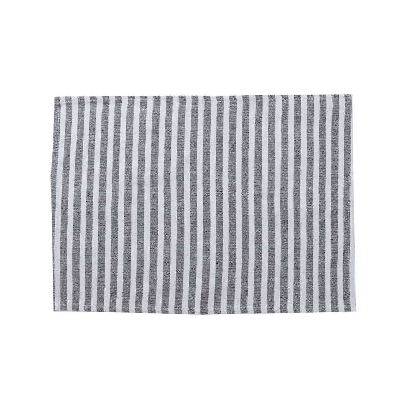 StripeNest – Square Cotton Non-Slip Table Placemats (Set of