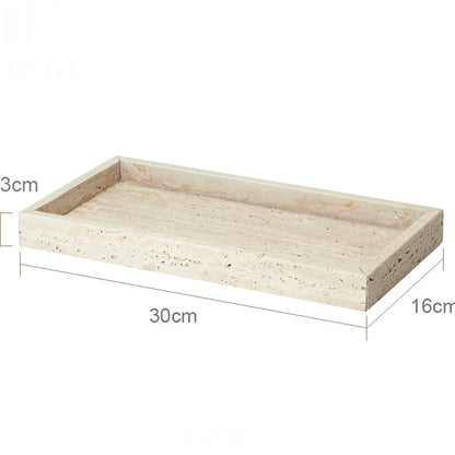 TerraStone Beige Travertine Bathroom Accessories Set