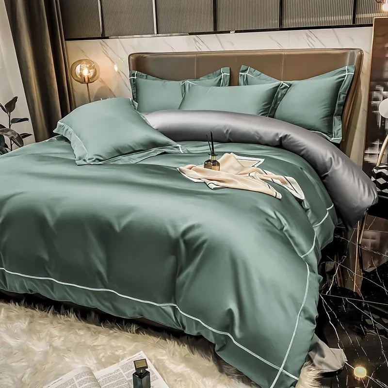 NileWeave™ 100% Egyptian Cotton Embroidered Bedding Set – 500TC Luxury Hotel Collection"