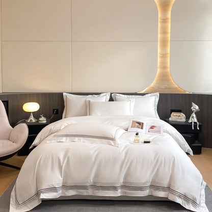 LuxeCotton 400TC Hotel-Style Embroidered Bedding Set