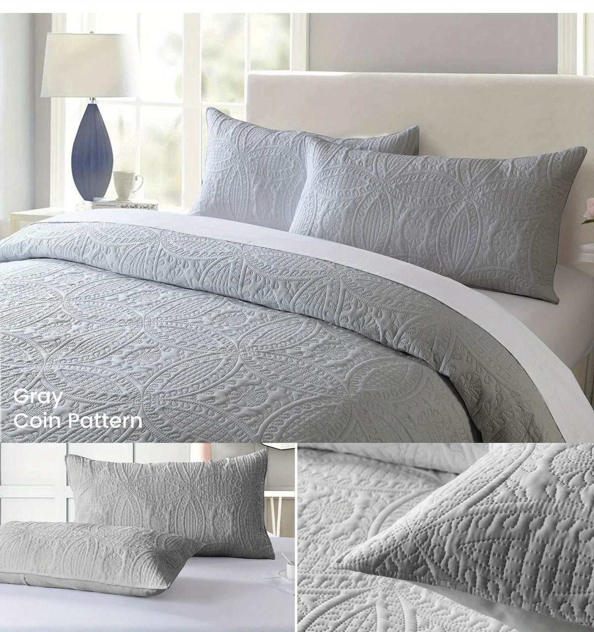 CloudEase™ Lightweight Soft Quilt Bedspread Coverlet Set